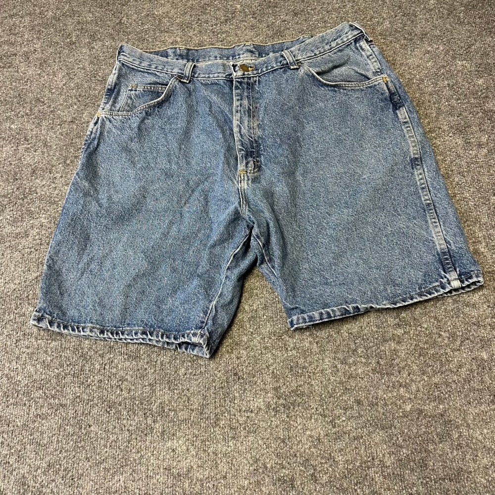 Wrangler Shorts Mens Size 38 Blue Denim Authentic Jeans Cotton USA Made Casual